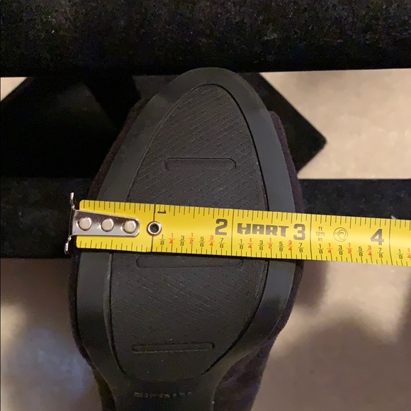 ZigiSoho Sexy Black Lacey Suede Peep Toe Platforms - Picture 9 of 10